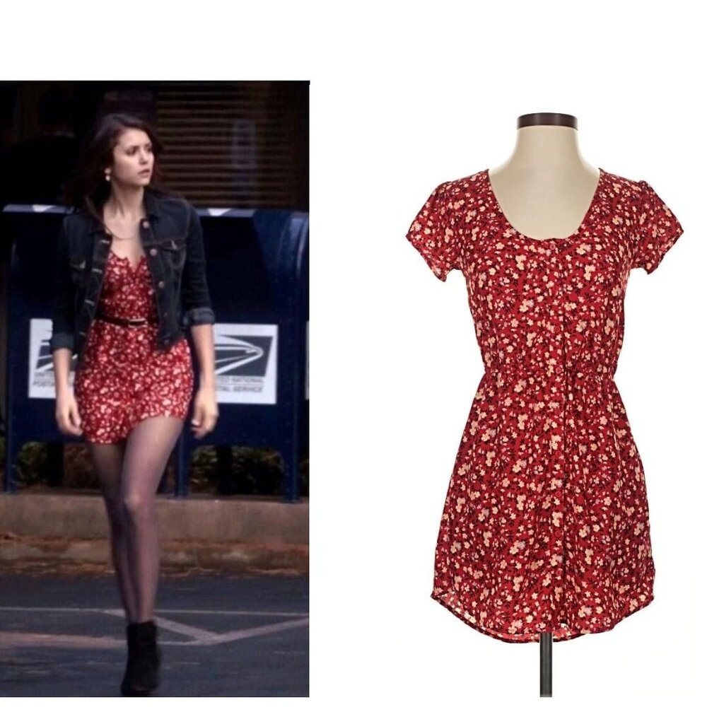 URBAN OUTFITTERS ASO ELENA GILBERT THE VAMPIRE DIARIES TVD Floral Dress
